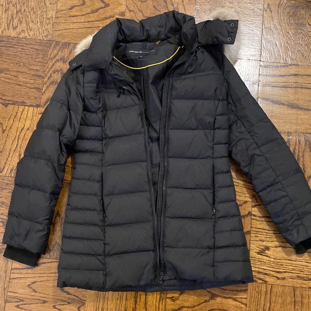 Marc New York Andrew Marc fur hood puffer coat